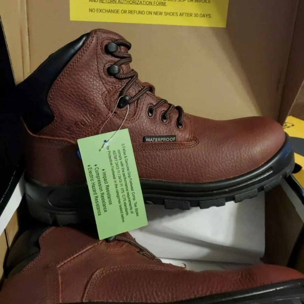 New S Fellas Genuine Grip 6051 Poseidon Comp Toe Men’s Workboot Size 9W R224 - Picture 1 of 2